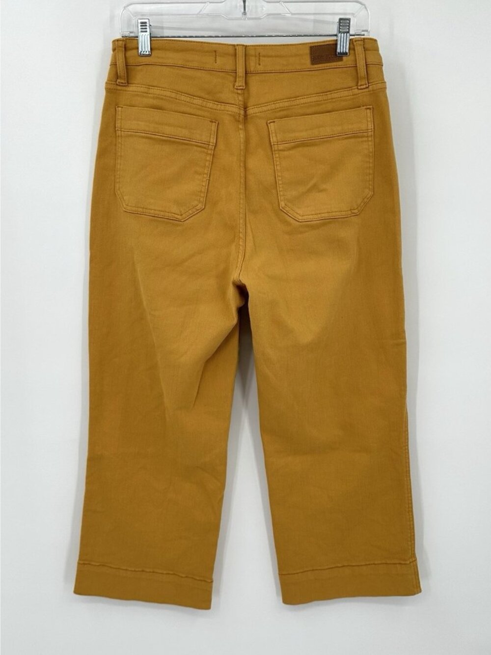 JUDY BLUE garment dyed gold wide leg jeans 9 29 cropped casual denim boho - Picture 6 of 11